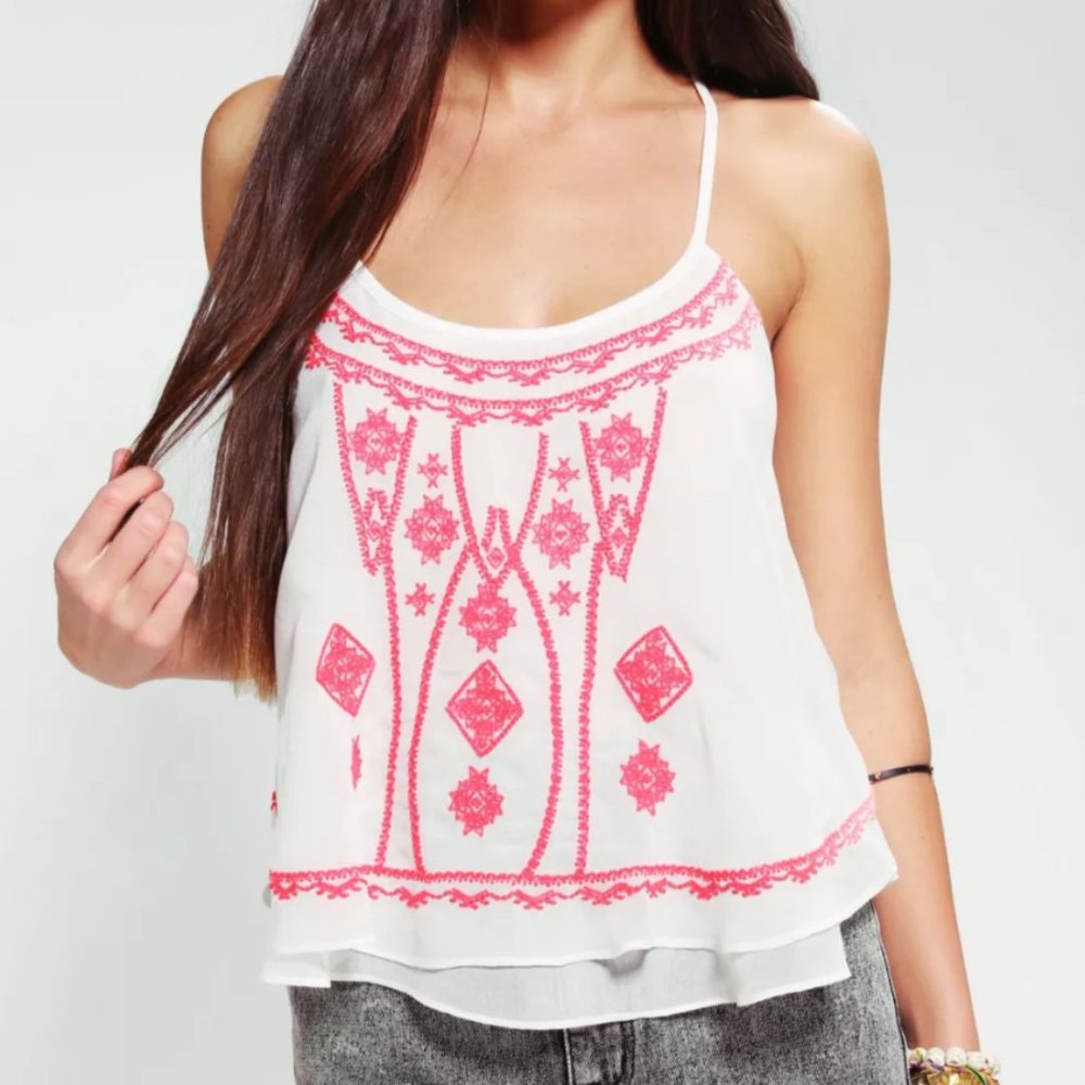 Ecote UO Embroidered Bazaar Cami - XS